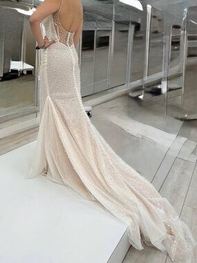 Maggie Sottero Ivory Beaded Sheer-Back Wedding Gown